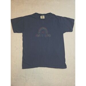 041 Comfort Colors T-Shirt Medium Navy Blue Rainbow Better Days Are Graphic 100%